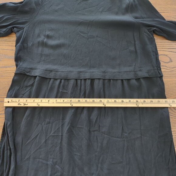 J. Jill long sleeve top Rayon Peplum Black pullover side slits‎ size L - Picture 11 of 14